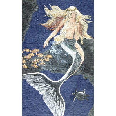 Siren Myth Female Mermaid Ocean Garden Decor Home Marble Mosaic FG510   232065203793